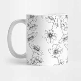 Cosmos Line Art Pattern Mug